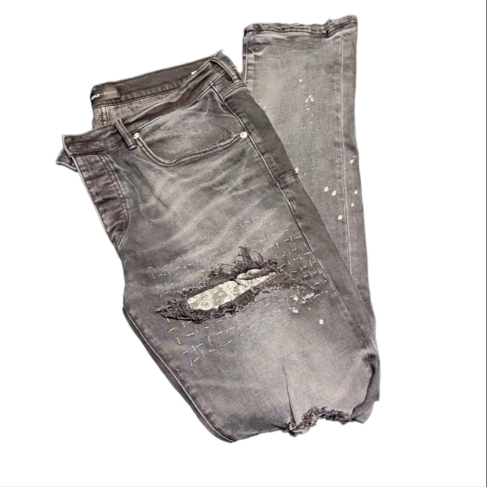 Purple Brand men's size 36 Bandana Patch Pocket Slim Leg Jeans